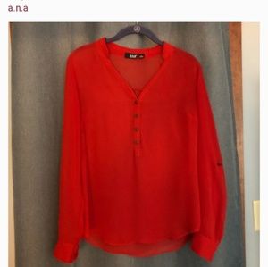 Sheer a.n.a. chiffon blouse